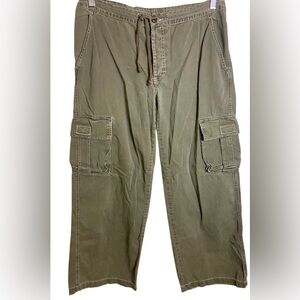 VINTAGE ABERCROMBIE & FITCH ARMY GREEN CARGO PANTS